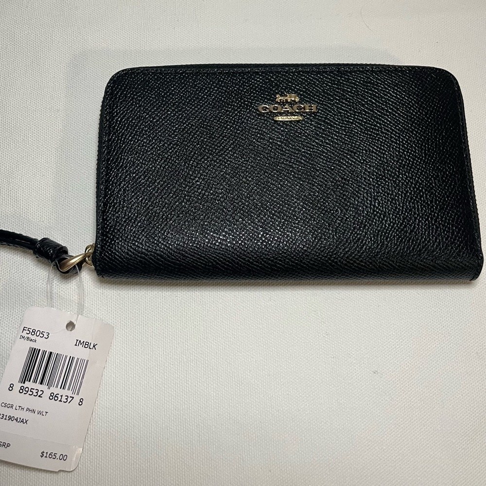 Coach Wallet Wristlet - Black